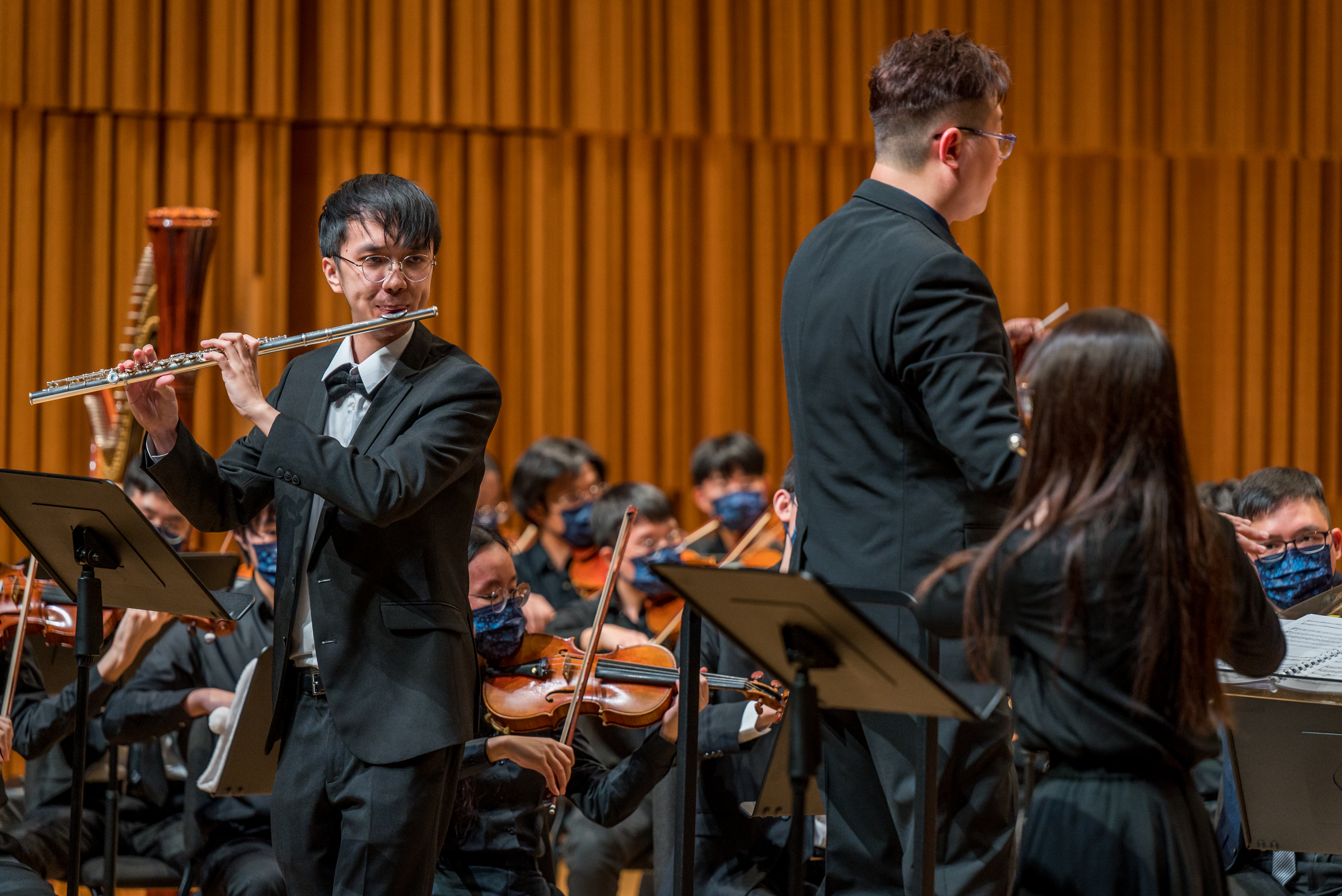 Winter Concert by University Philharmonic Orchestra _ Flute Soloists Edmond and Jocelyn